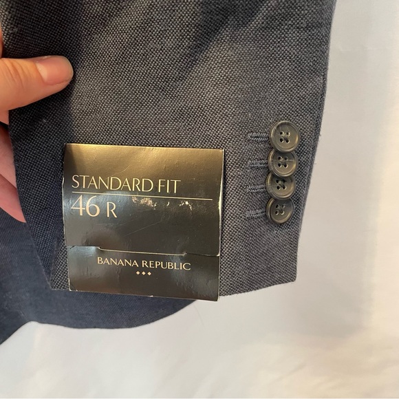 Banana Republic NWT Linen & Cotton Blend Standard Fit Men’s Blazer Size 46R - Picture 5 of 16